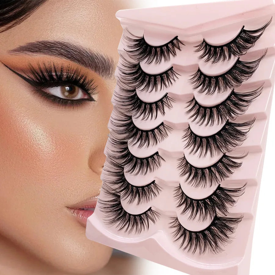 New Black Fox Eye Fake Eyelashes Extended Tip Stage Makeup Fiber